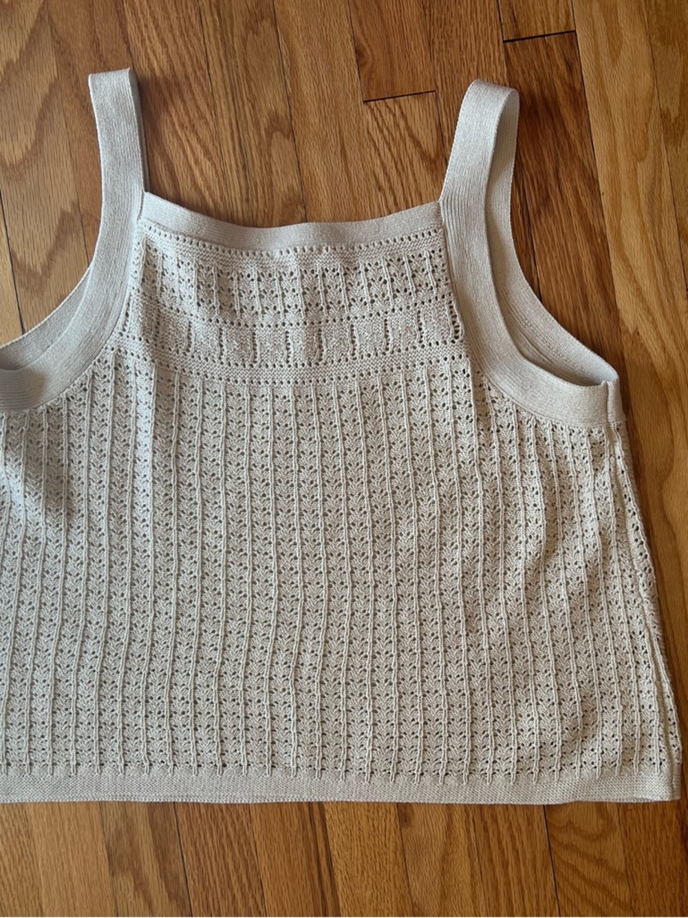 J.Jill Women’s Sleeveless Knit Cotton Blend Sweater Tank Size Petite L Beige